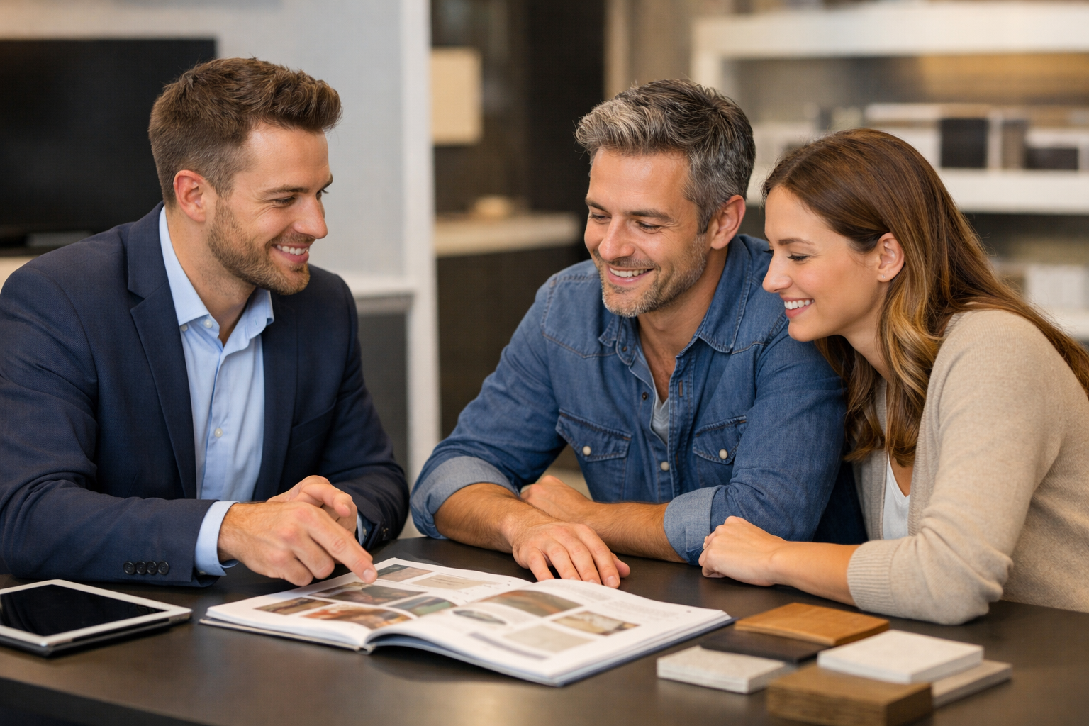 Beratungsgespraech Im Modernen Showroom 2