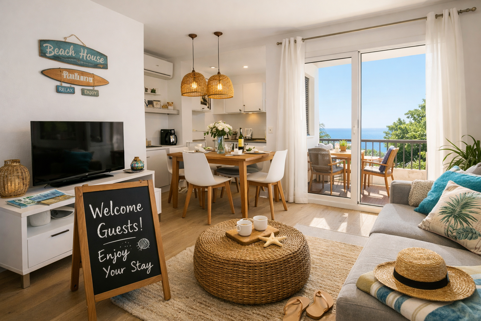 Helles Ferienapartment Mit Meerblick 1
